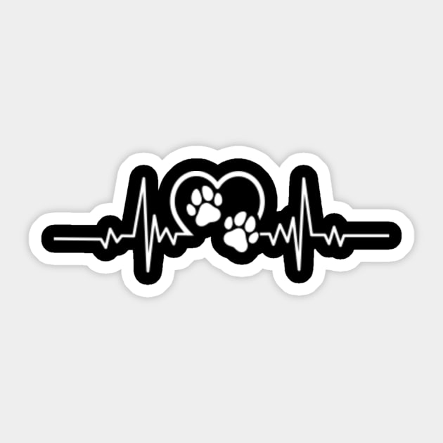 Dog paw heartbeat hoodie deals